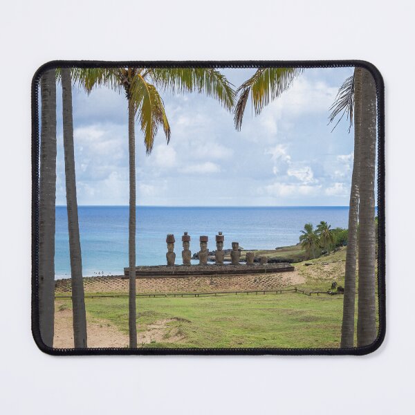 Item preview, Seven Easter Island Statues on the Beach designed and sold by PhotoArt by Joan Carroll.