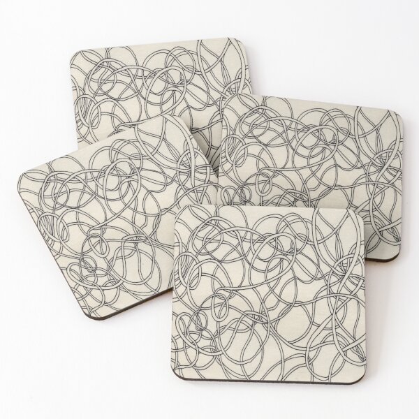 Item preview, Black and white string doodle designed and sold by acbcesarz.