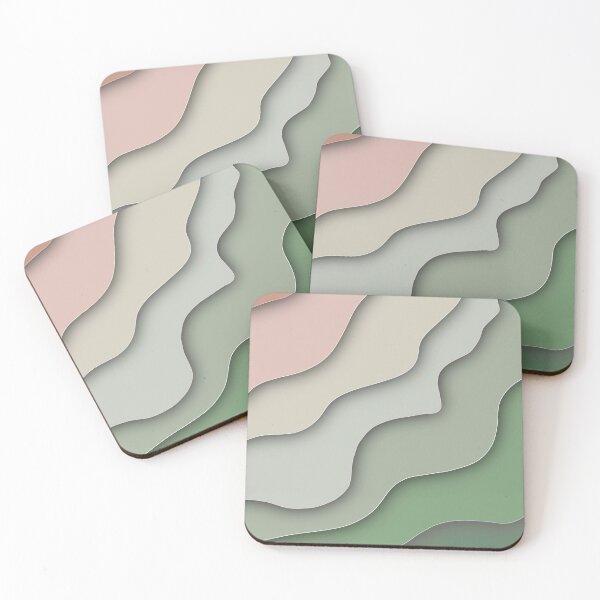 Item preview, sage green to blush pink optical illusion art, pastel ombre designed and sold by Amy-elise.
