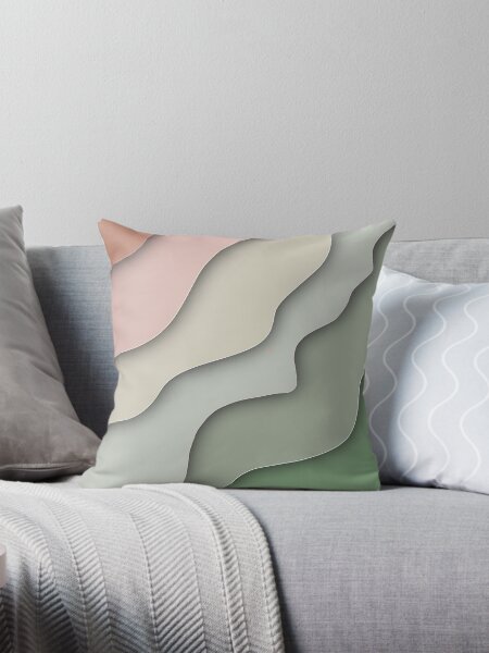 Item preview, sage green to blush pink optical illusion art, pastel ombre designed and sold by Amy-elise.