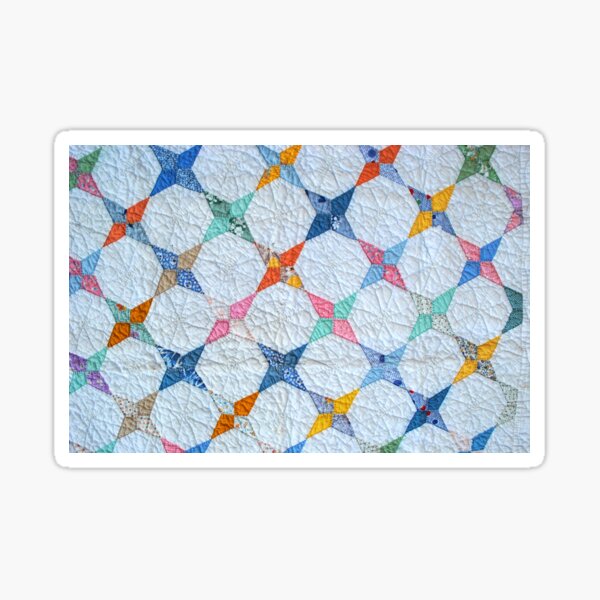 Item preview, Vintage baby quilt with stars designed and sold by bluejacaranda.
