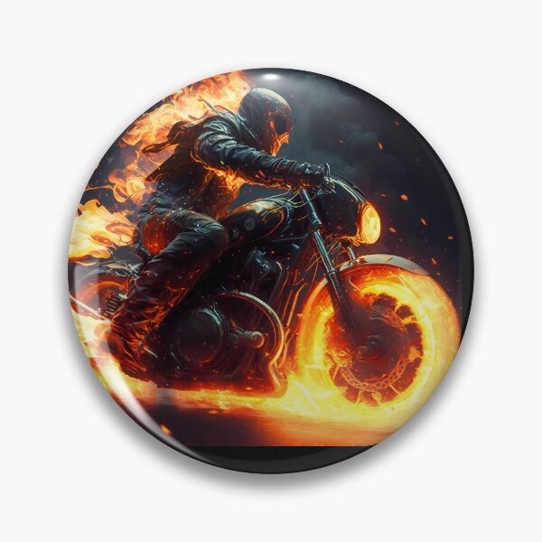 Item preview, Biker in flames designed and sold by Just66.