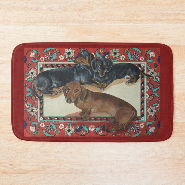 Wienerdog Party Bath Mat