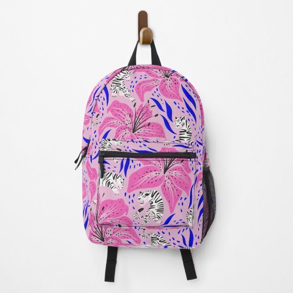 Item preview, Tigers & Tiger Lilies – Pink & Blue designed and sold by Cat Coquillette.