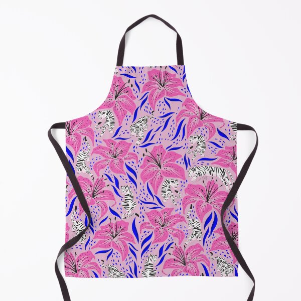Item preview, Tigers & Tiger Lilies – Pink & Blue designed and sold by Cat Coquillette.