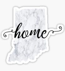 Indiana Home Marble Sticker Sticker