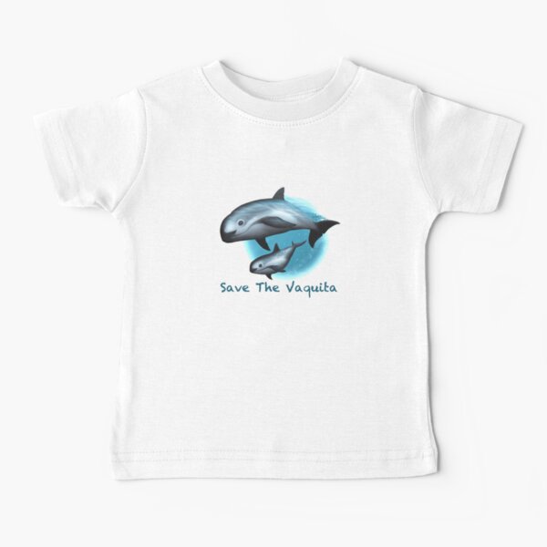 Treacherous Waters - Vaquita Porpoise Art (Copyright 2015) Original Digital Painting by artist Amber Marine Baby T-Shirt