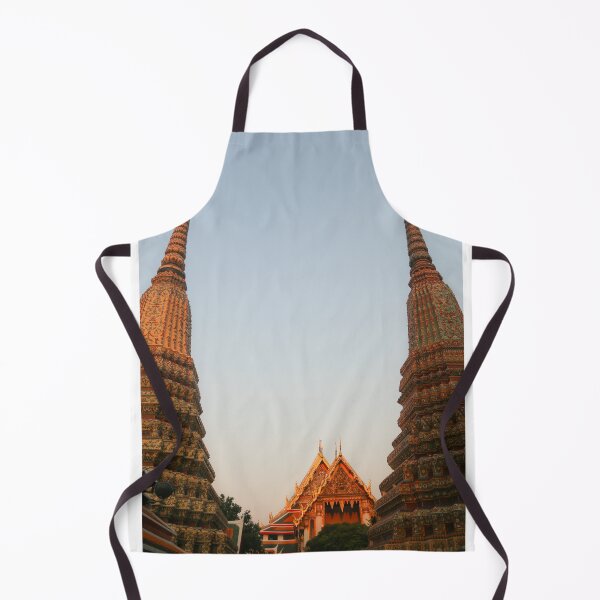 Item preview, Part view from two stupa against clear sky at Wat Pho Buddha temple. designed and sold by kall3bu.