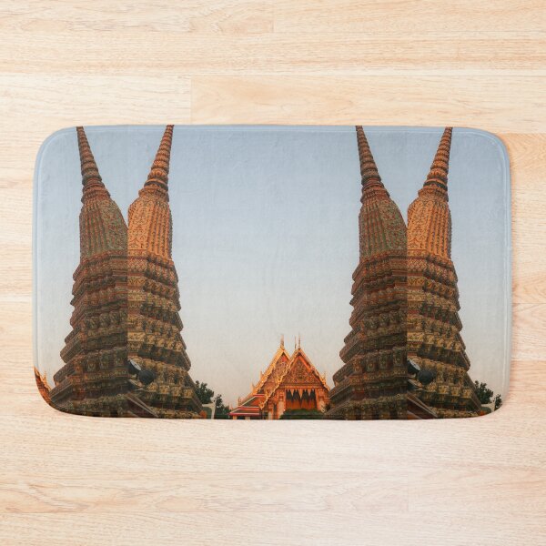 Item preview, Part view from two stupa against clear sky at Wat Pho Buddha temple. designed and sold by kall3bu.