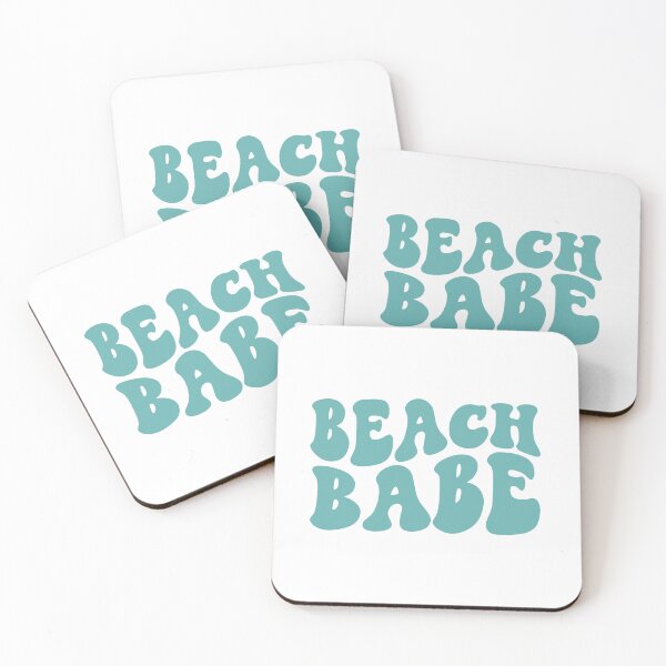 Item preview, Beach Babe Beachy Teal Retro Graphic Bridal Party Gifts for Bachelorette Party designed and sold by mysticblvd.
