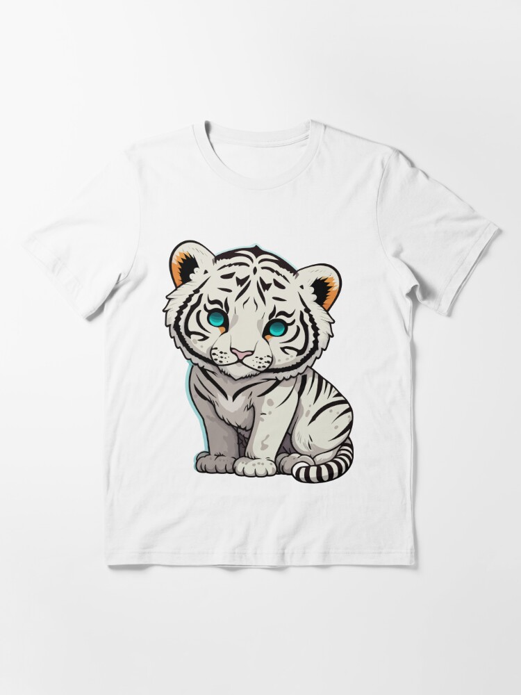 sticker, sticker maker, cute stickers. white tiger sticker\