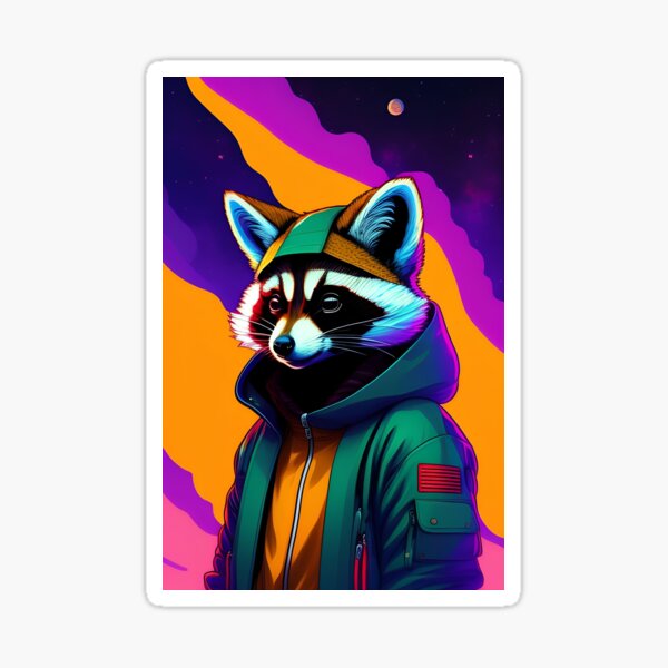 Bebé Rocket Raccoon cuteAF | Pegatina