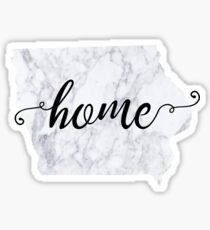 Iowa Home Marble Sticker Sticker