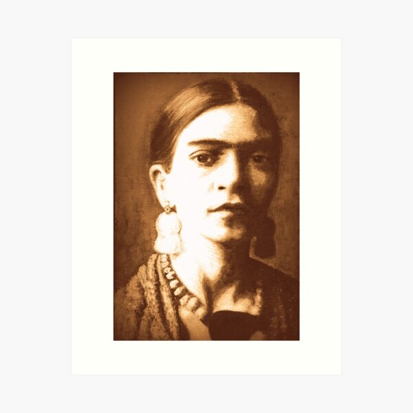 Item preview, Frida Kahlo Portrait (traditional tempera painting) designed and sold by Linda-Gray.
