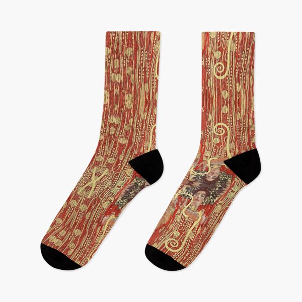 Item preview, Hygieia Goddess of Health Gustav Klimt Snake Goddess Red Gold designed and sold by SpiritGifts.