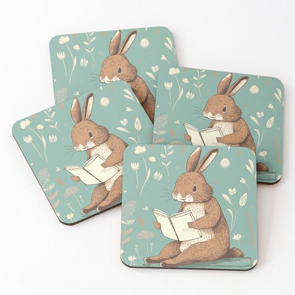 Item preview, A Cute Bunny Reading a Book designed and sold by Segattox.