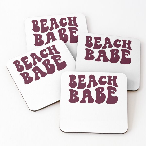 Item preview, Beach Babe Burgundy Retro Graphic Bridal Party Gifts for Bachelorette Party designed and sold by mysticblvd.