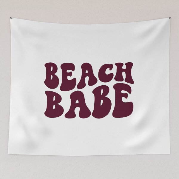 Item preview, Beach Babe Burgundy Retro Graphic Bridal Party Gifts for Bachelorette Party designed and sold by mysticblvd.
