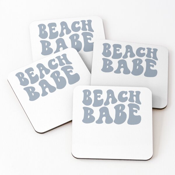 Item preview, Beach Babe Dusty Blue Retro Graphic Bridal Party Gifts for Bachelorette Party designed and sold by mysticblvd.