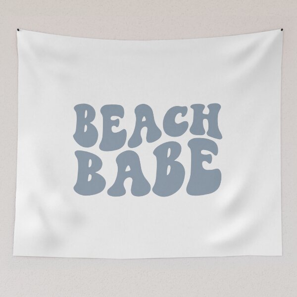 Item preview, Beach Babe Dusty Blue Retro Graphic Bridal Party Gifts for Bachelorette Party designed and sold by mysticblvd.