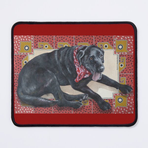 Item preview, Ted on Red, Black Lab designed and sold by M. E.  Bilisnansky McMorrow.