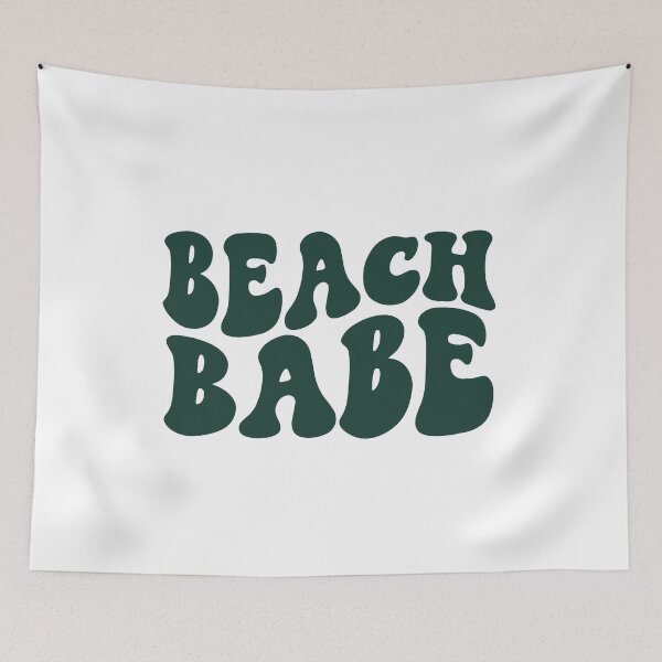 Item preview, Beach Babe Emerald Green Retro Graphic Bridal Party Gifts for Bachelorette Party designed and sold by mysticblvd.