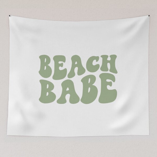 Item preview, Beach Babe Light Sage Green Retro Graphic Bridal Party Gifts for Bachelorette Party designed and sold by mysticblvd.