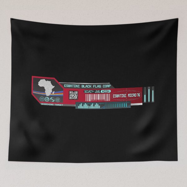 Item preview, Cyberpunk  - Eswatini Black Flag Corp- in Red  designed and sold by clubtee.