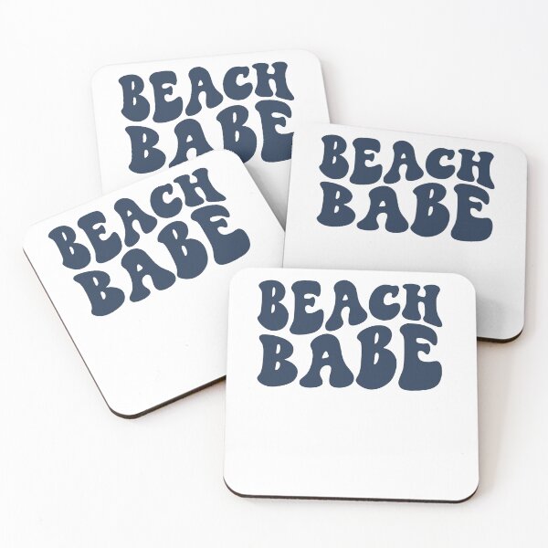 Item preview, Beach Babe Navy Blue Retro Graphic Bridal Party Gifts for Bachelorette Party designed and sold by mysticblvd.
