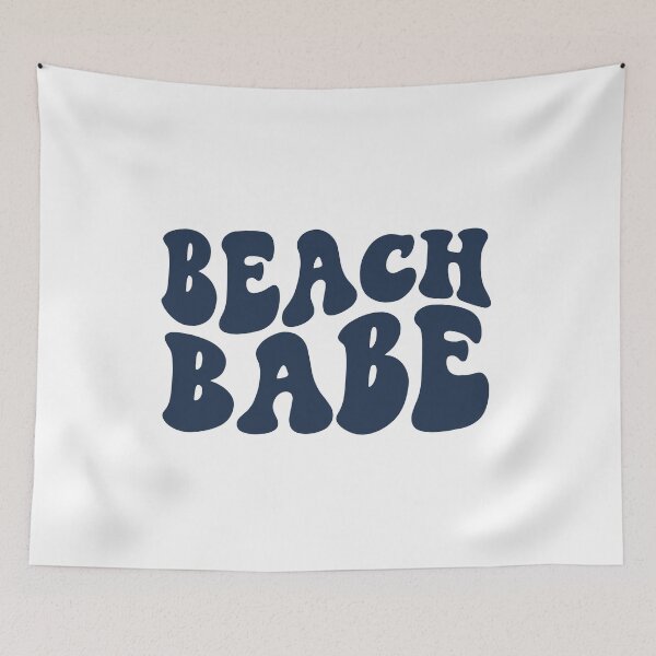 Item preview, Beach Babe Navy Blue Retro Graphic Bridal Party Gifts for Bachelorette Party designed and sold by mysticblvd.
