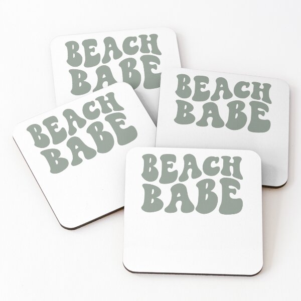 Item preview, Beach Babe Sage Green Retro Graphic Bridal Party Gifts for Bachelorette Party designed and sold by mysticblvd.