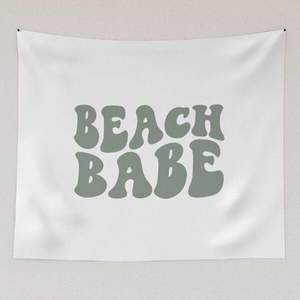 Item preview, Beach Babe Sage Green Retro Graphic Bridal Party Gifts for Bachelorette Party designed and sold by mysticblvd.