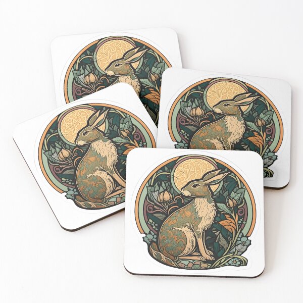 Item preview, Liebre Art Nouveau Pegatina designed and sold by Segattox.