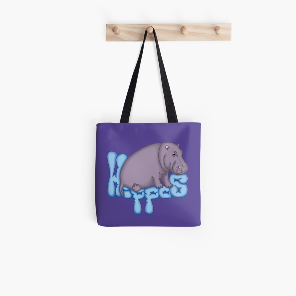Tote bag « Squashy Hippo - Blue»