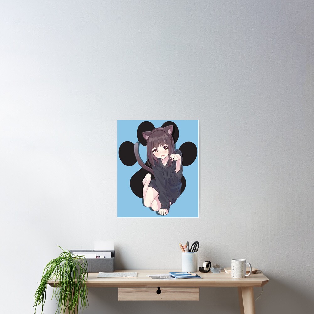 Menhera Kurumi-chyperactive idol girl with a cute chibi cat persona, on a  Neo Venus Ark adventure Art Board Print for Sale by ManaliTen