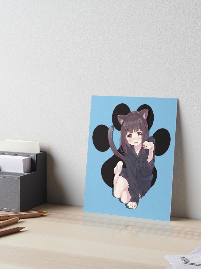 Menhera Kurumi-chyperactive idol girl with a cute chibi cat persona, on a  Neo Venus Ark adventure Art Board Print for Sale by ManaliTen