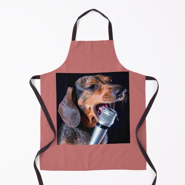 Item preview, Rock Star Dachshund Singing In A Microphone, Dog 17 designed and sold by LesTheArt.