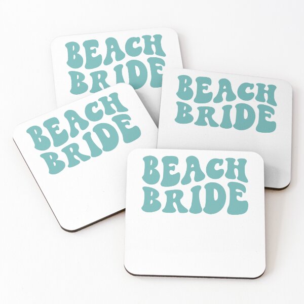 Item preview, Beach Bride Beachy Teal Retro Graphic Bridal Party Gifts for Bachelorette Party designed and sold by mysticblvd.