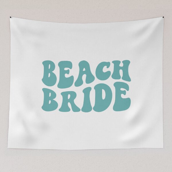 Item preview, Beach Bride Beachy Teal Retro Graphic Bridal Party Gifts for Bachelorette Party designed and sold by mysticblvd.