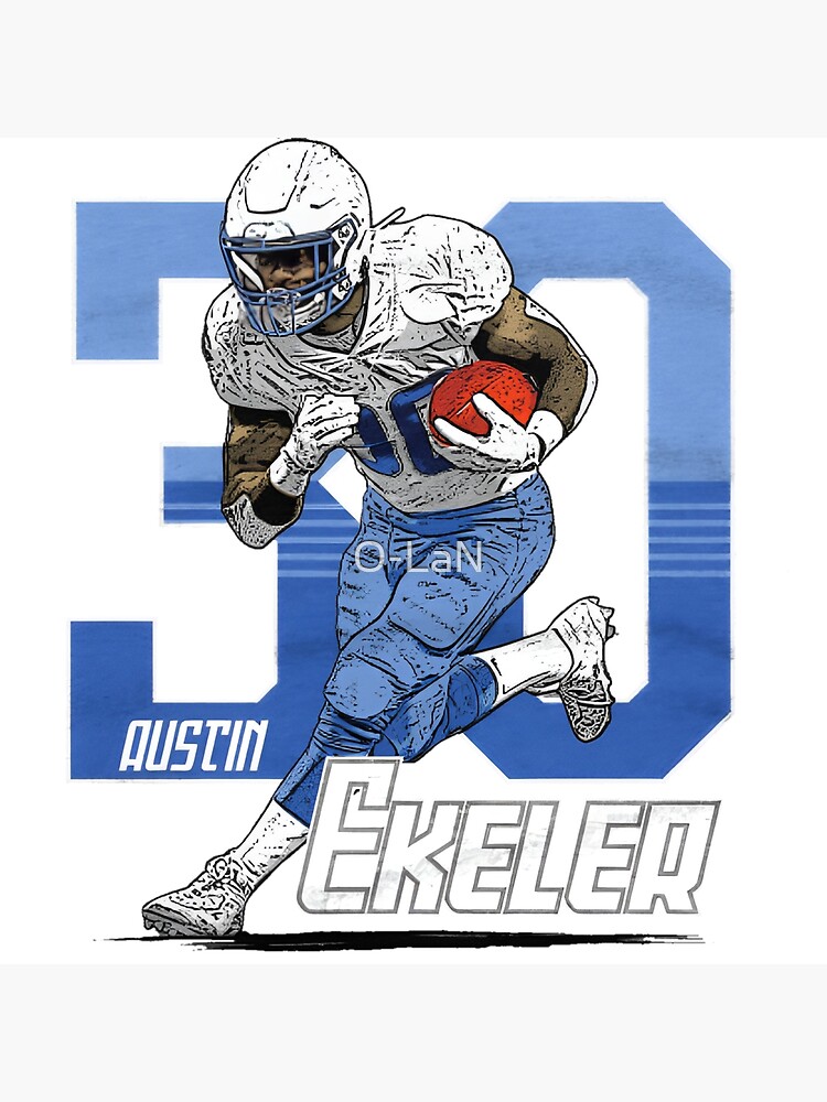 Austin Ekeler football Paper Poster Chargers 4