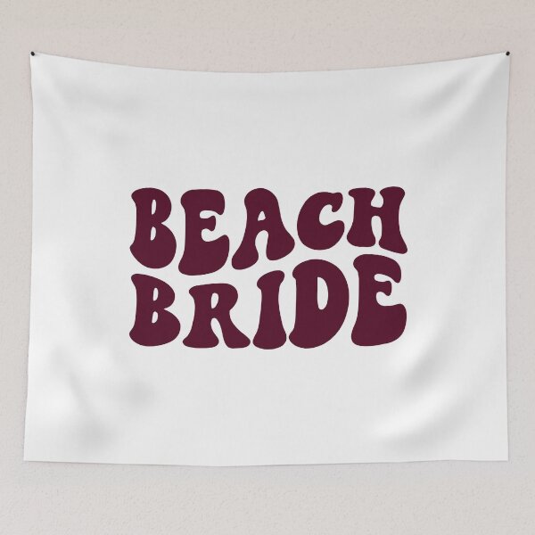 Item preview, Beach Bride Burgundy Retro Graphic Bridal Party Gifts for Bachelorette Party designed and sold by mysticblvd.