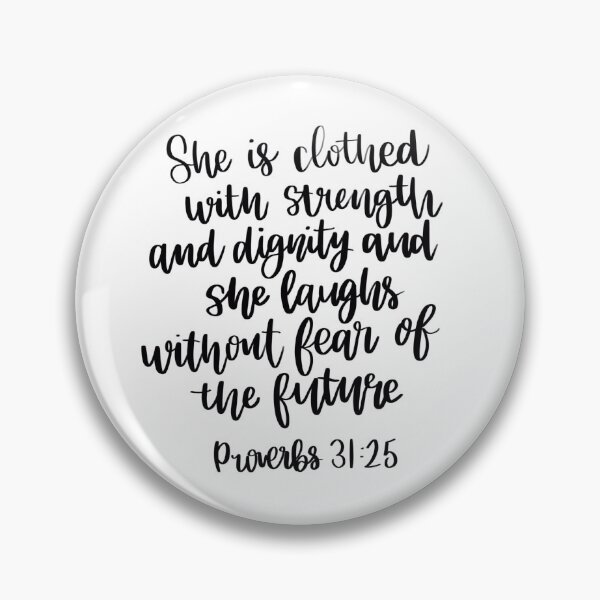 Item preview, KJV Bible Verse Proverbs 31:25 Calligraphy Writing designed and sold by chloescalli17.