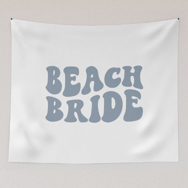 Item preview, Beach Bride Dusty Blue Retro Graphic Bridal Party Gifts for Bachelorette Party designed and sold by mysticblvd.