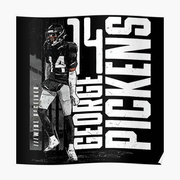 George Pickens PIttsburgh Steelers 2/5 ACEO Fine Art Print Card By:Q Pose 1