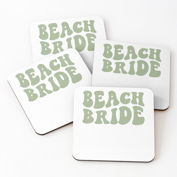Item preview, Beach Bride Light Sage Green Retro Graphic Bridal Party Gifts for Bachelorette Party designed and sold by mysticblvd.