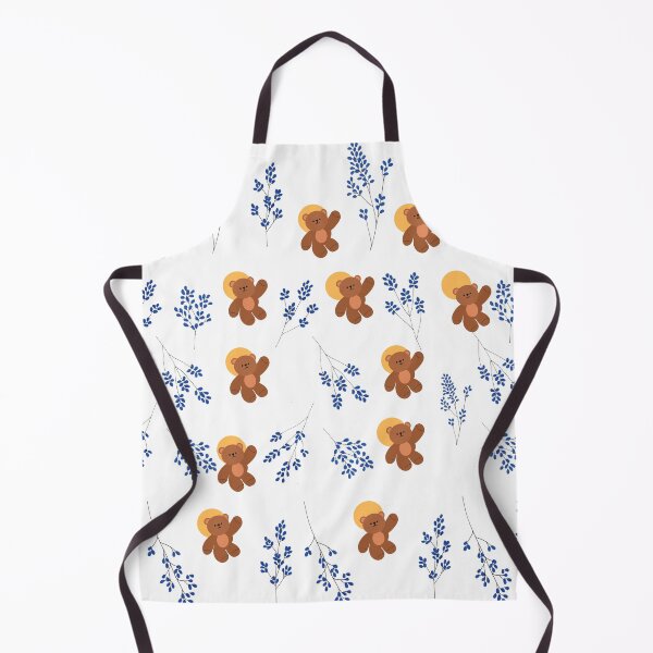 Item preview, Excellent Blue Flower pattern , Blue Flower Aesthetic Pattern: with cute brown bear designed and sold by bestsalernow.
