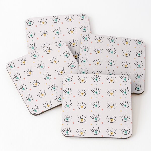 Item preview, Lucky eyes and protection with hearts pattern designed and sold by Denisse diseno.