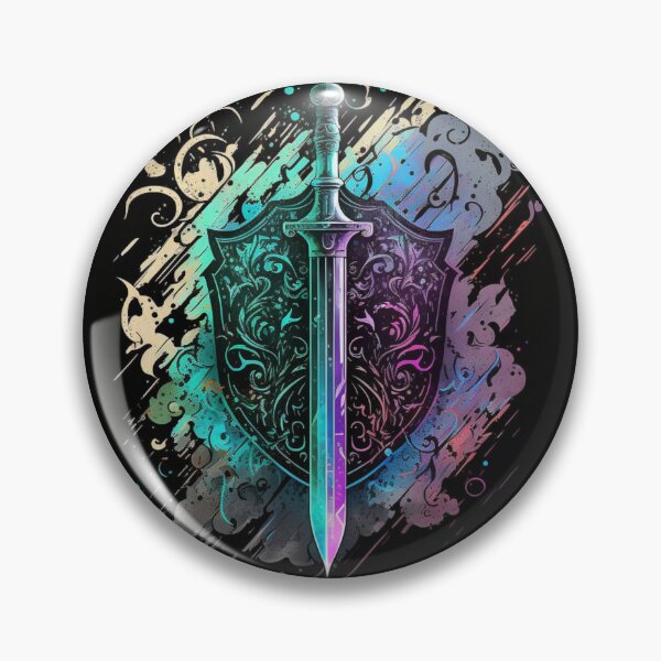 Item preview, Neon Sword and Sheild designed and sold by Solace Sparkles.