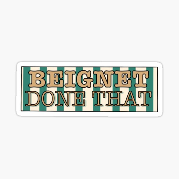 Beach Permanent Vinyl Sticker • Cafe Du Monde New Orleans