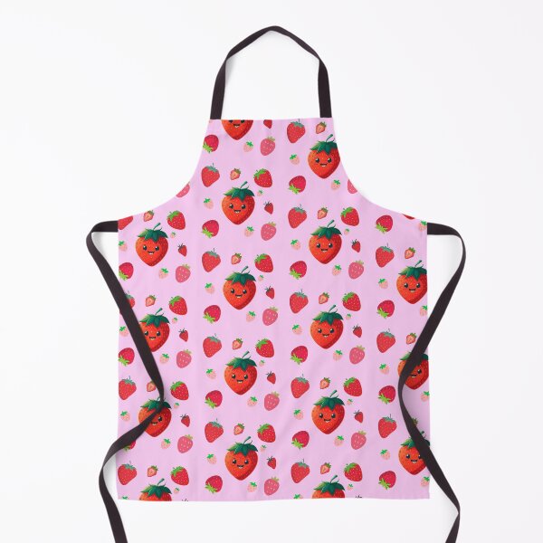 Item preview, Pattern of cute strawberriees, kawaii style designed and sold by DaniDandy.